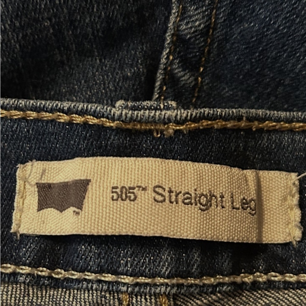 Levis 505 Straight Leg Jeans Womens Blue Medium Wash Denim 36X29 - Picture 7 of 8